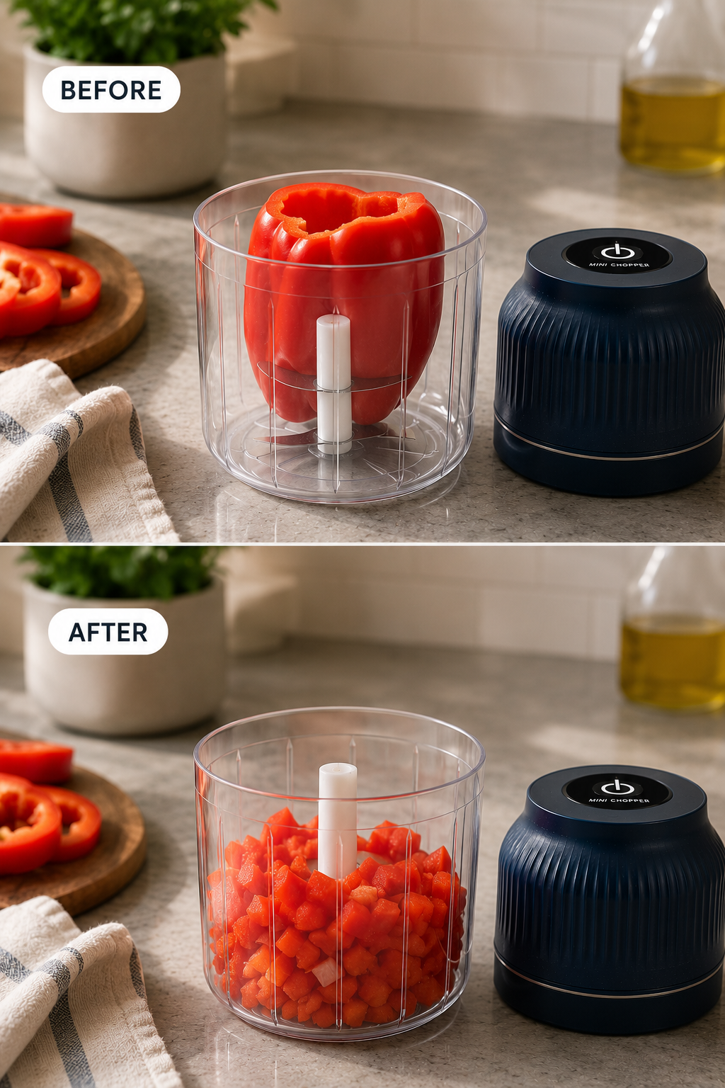 Mini Wireless USB Rechargeable Electric Vegetable Chopper