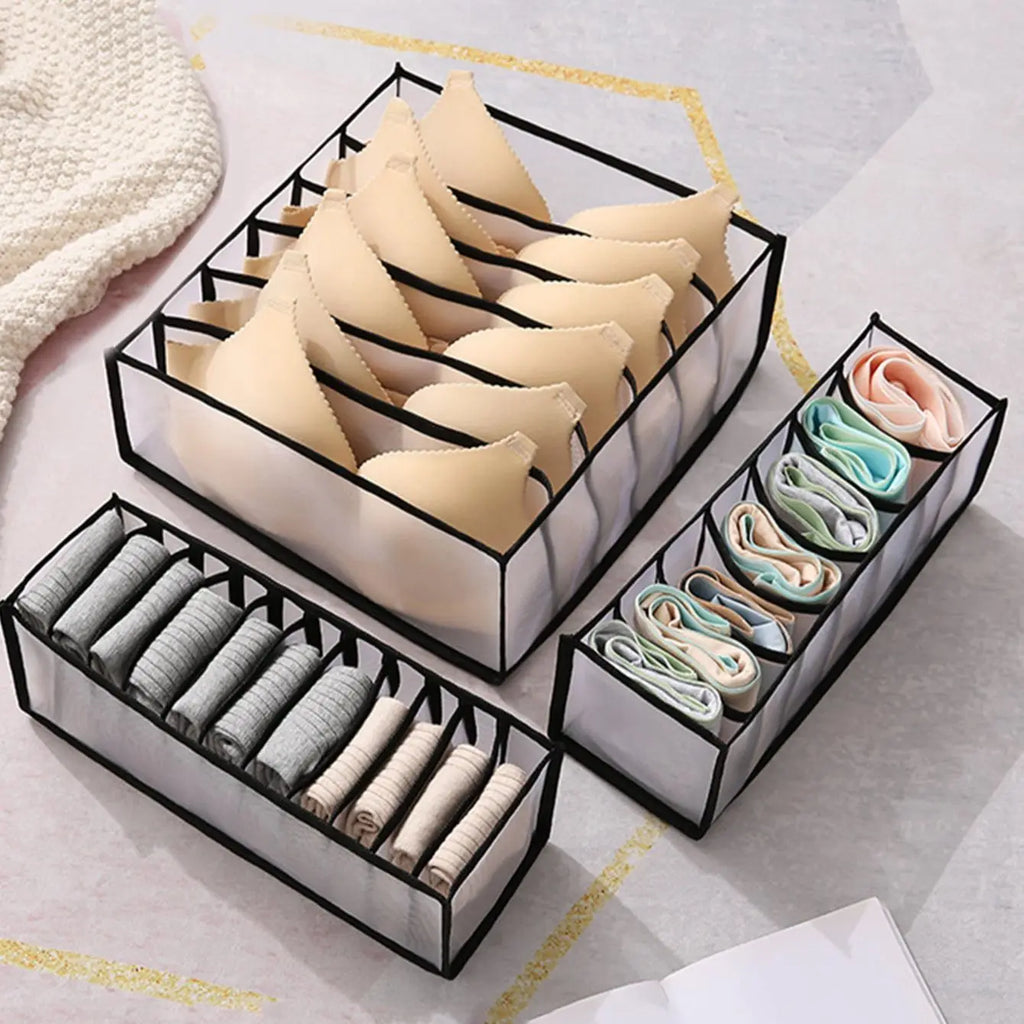 Drawer Organizer Set for Socks, Underwear & Clothing