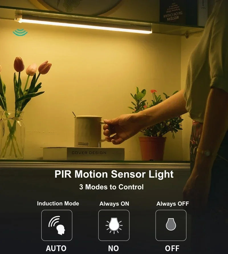 Smart Motion Sensor LED Light Bar- USB Rechargeable