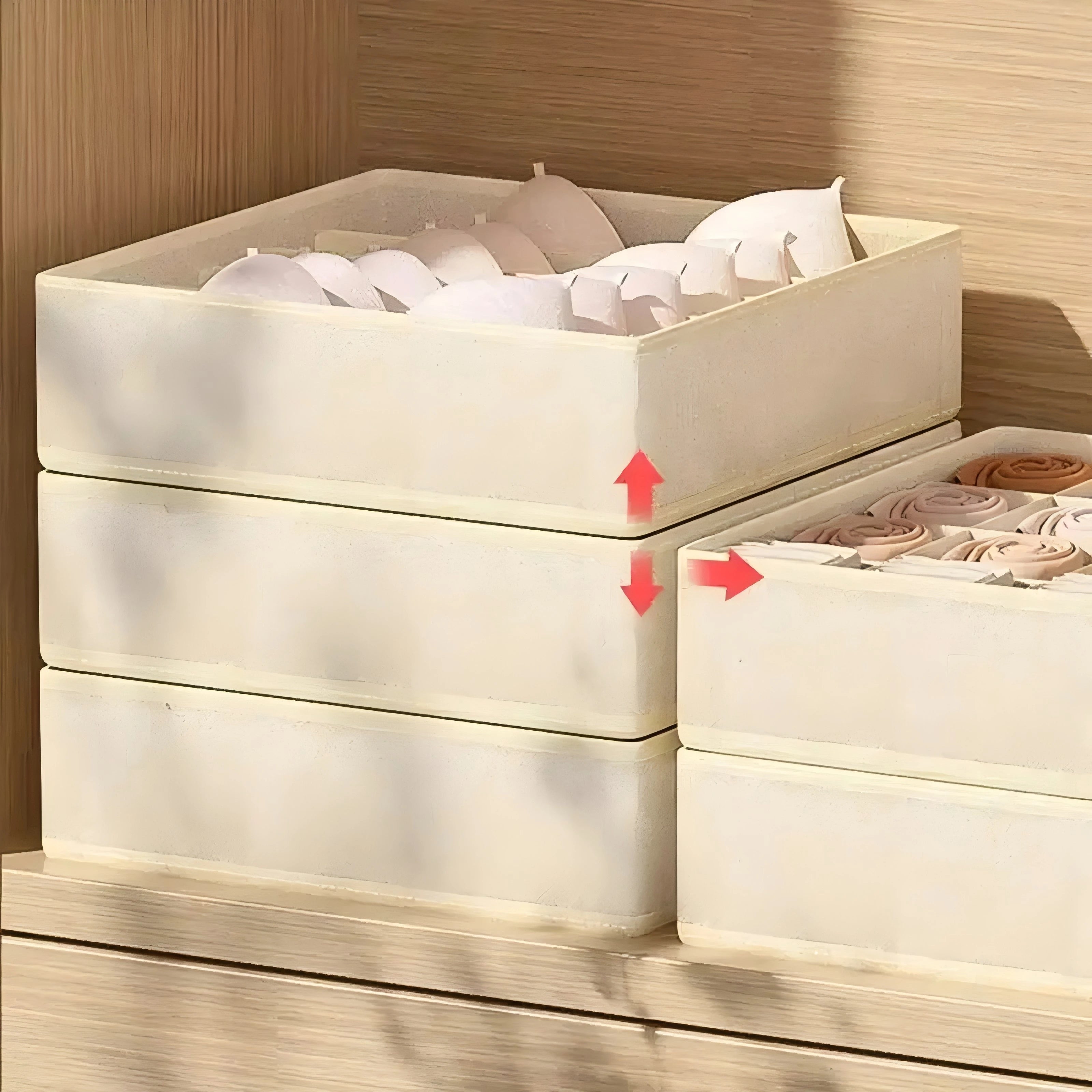 Dresser Drawer Organizer for Socks, Underwear & Accessories