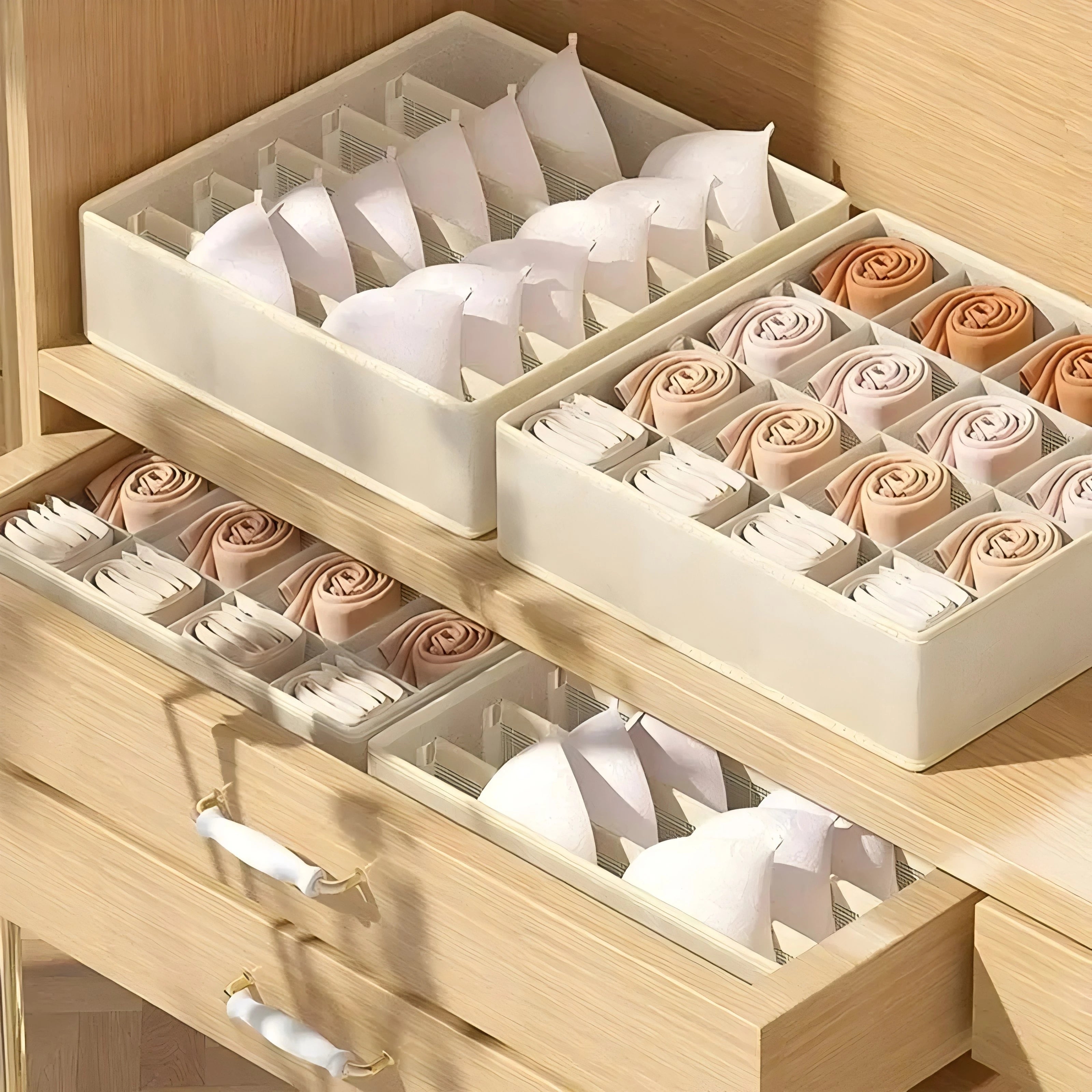 Dresser Drawer Organizer for Socks, Underwear & Accessories